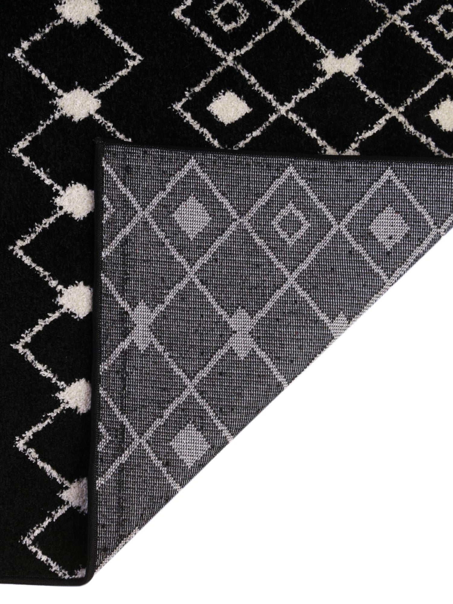 Black and White 10' 8 x 14' Tribal Trellis Rectangle Area Rug Geometric Southwestern Inspired Durable Carpet for Home Interior Design for Sale at Rug Engine