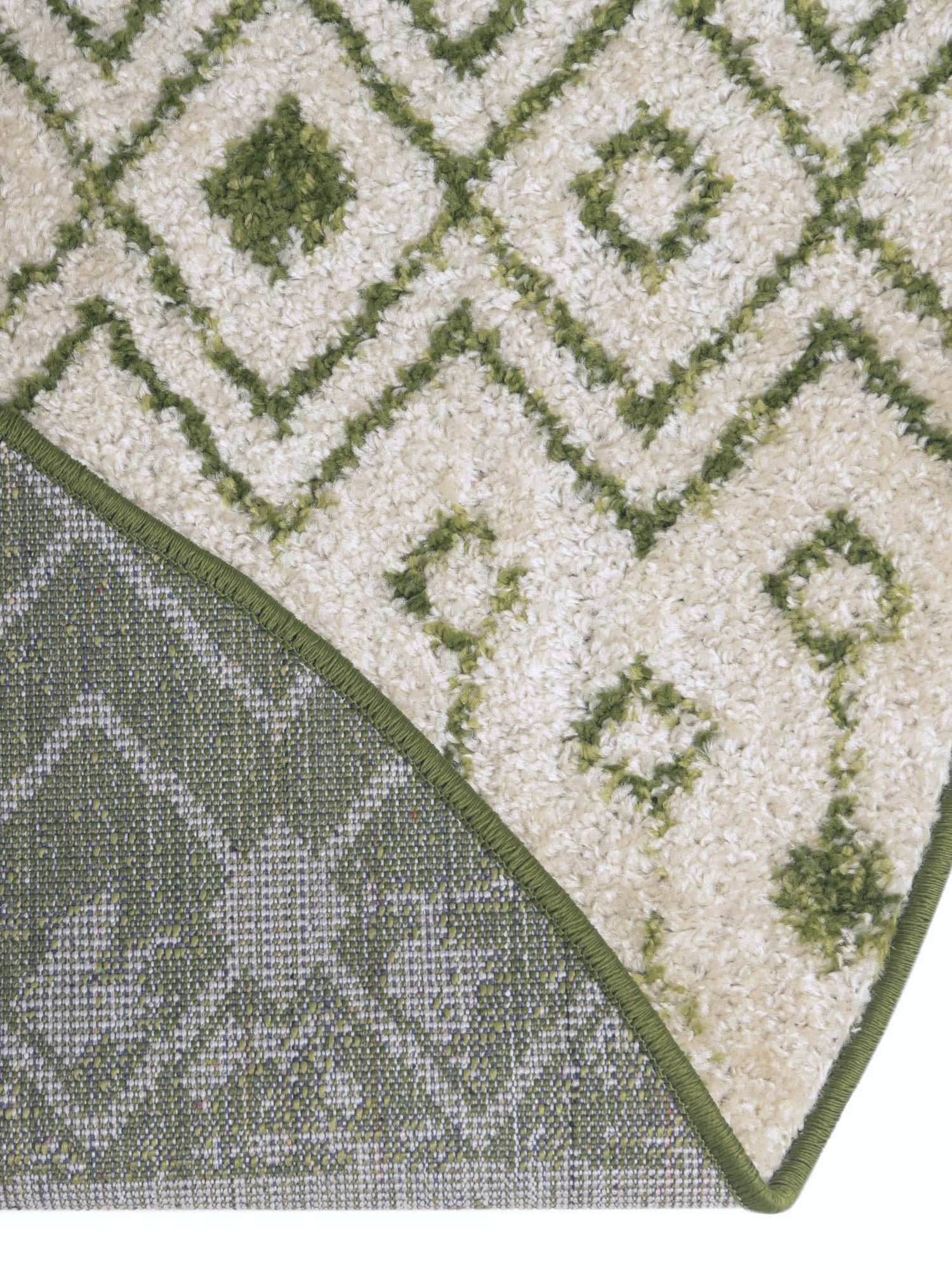 Ivory Green 6' x 6' Tribal Trellis Round Area Rug Geometric Southwestern Inspired Durable Carpet for Home Interior Design for Sale at Rug Engine