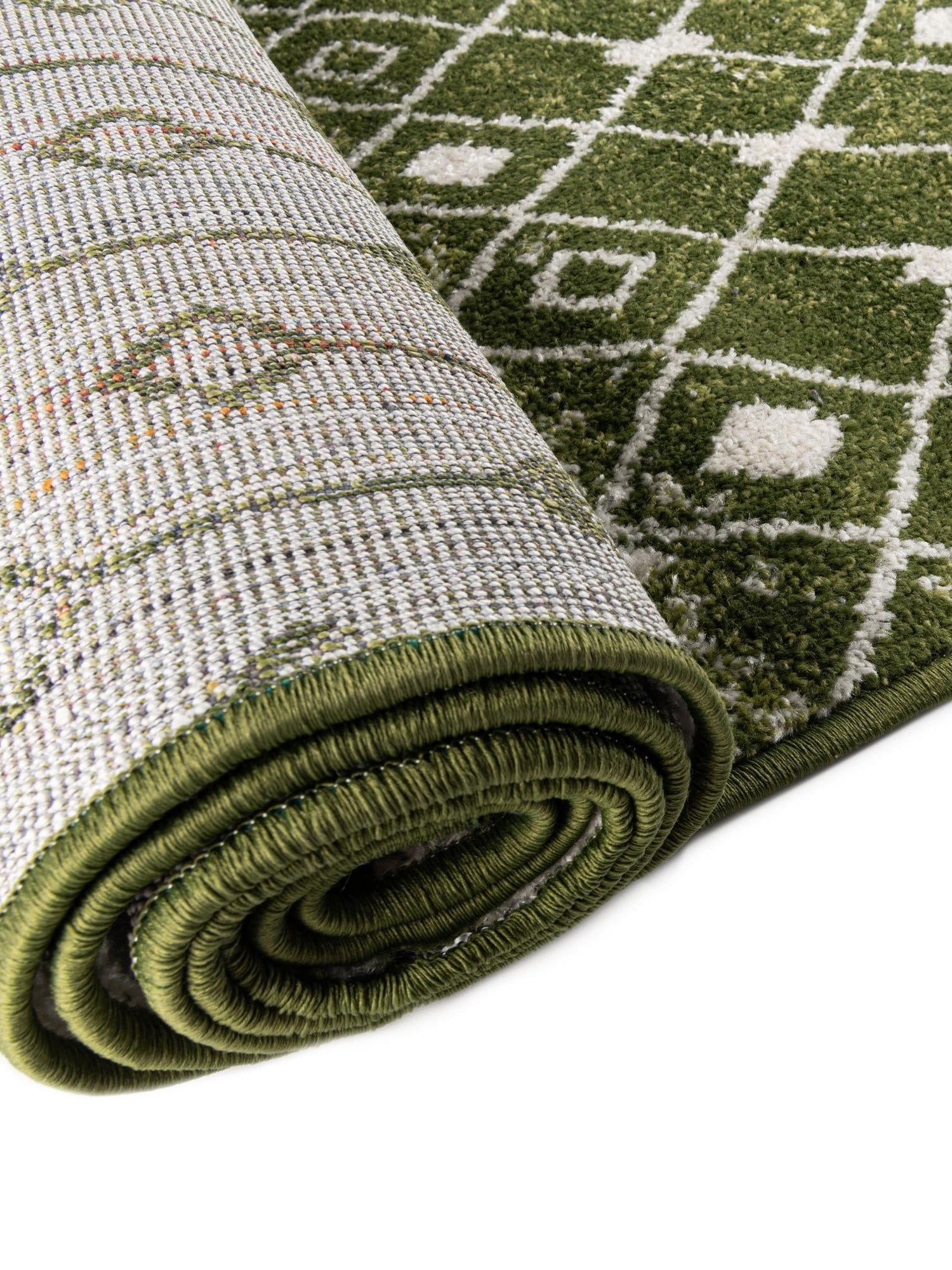 Ivory Green 10' x 10' Tribal Trellis Round Area Rug Geometric Southwestern Inspired Durable Carpet for Home Interior Design for Sale at Rug Engine