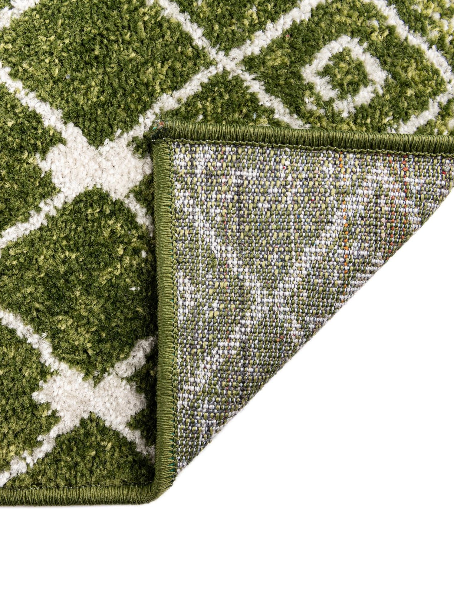Ivory Green 4' x 4' Tribal Trellis Square Area Rug Geometric Southwestern Inspired Durable Carpet for Home Interior Design for Sale at Rug Engine