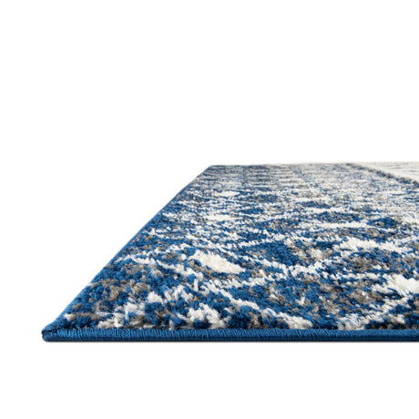 Ivory Navy Blue 4' x 6' Tribal Trellis Rectangle Area Rug Geometric Southwestern Inspired Durable Carpet for Home Interior Design for Sale at Rug Engine