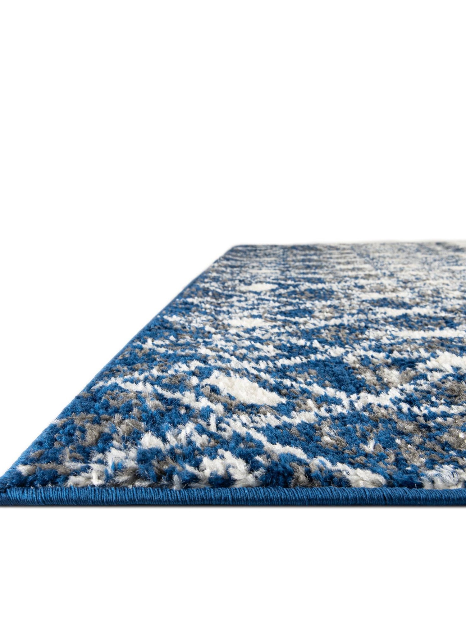 Ivory Navy Blue 6' x 6' Tribal Trellis Square Area Rug Geometric Southwestern Inspired Durable Carpet for Home Interior Design for Sale at Rug Engine