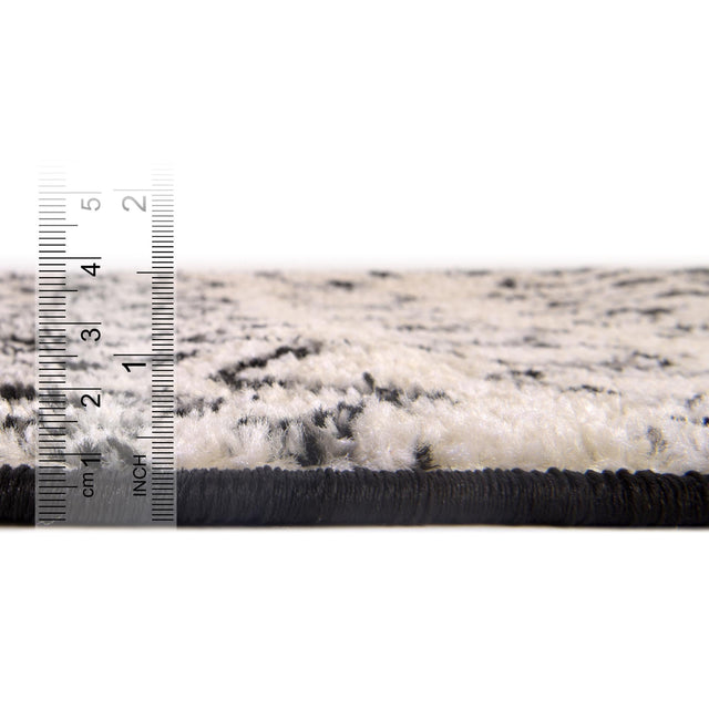 Black and White 3' 1 x 3' 1 Tribal Trellis Square Area Rug Geometric Southwestern Inspired Durable Carpet for Home Interior Design for Sale at Rug Engine