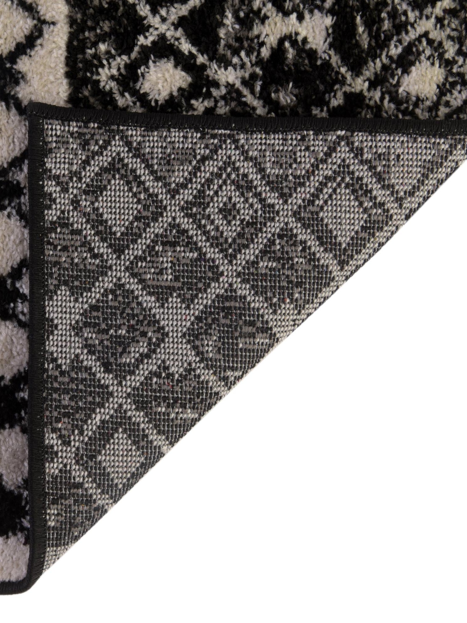 Black and White 10' x 10' Tribal Trellis Square Area Rug Geometric Southwestern Inspired Durable Carpet for Home Interior Design for Sale at Rug Engine