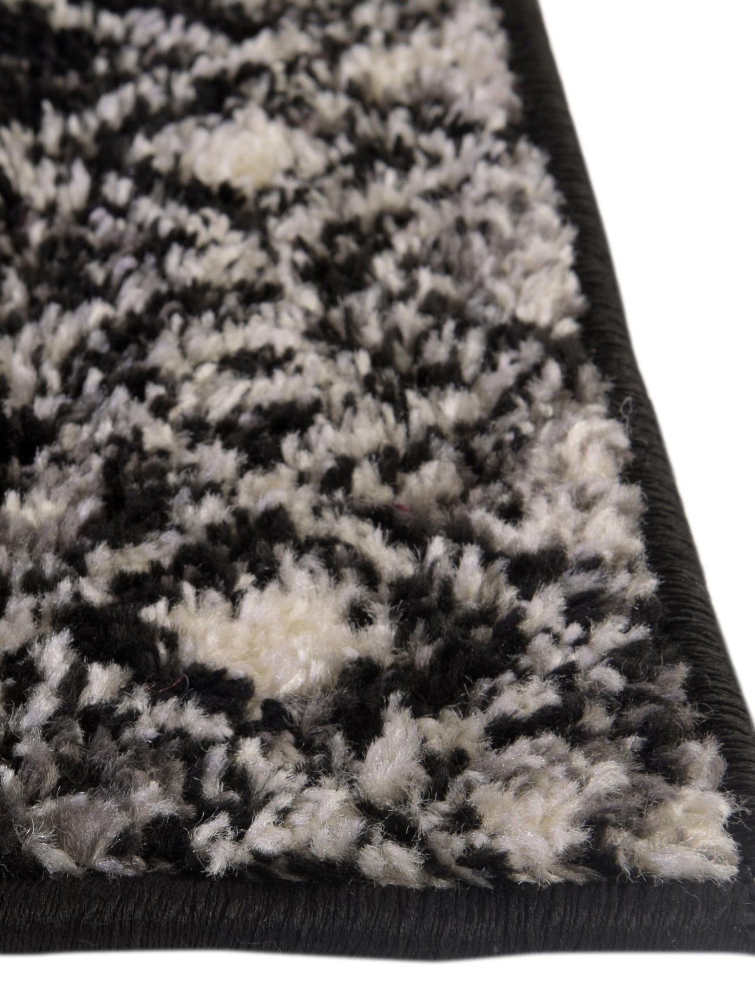 Black and White 2' x 6' 1 Tribal Trellis Runner Area Rug Geometric Southwestern Inspired Durable Carpet for Home Interior Design for Sale at Rug Engine