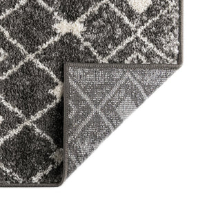 Ivory and Gray 7' 10 x 10' Tribal Trellis Rectangle Area Rug Geometric Southwestern Inspired Durable Carpet for Home Interior Design for Sale at Rug Engine