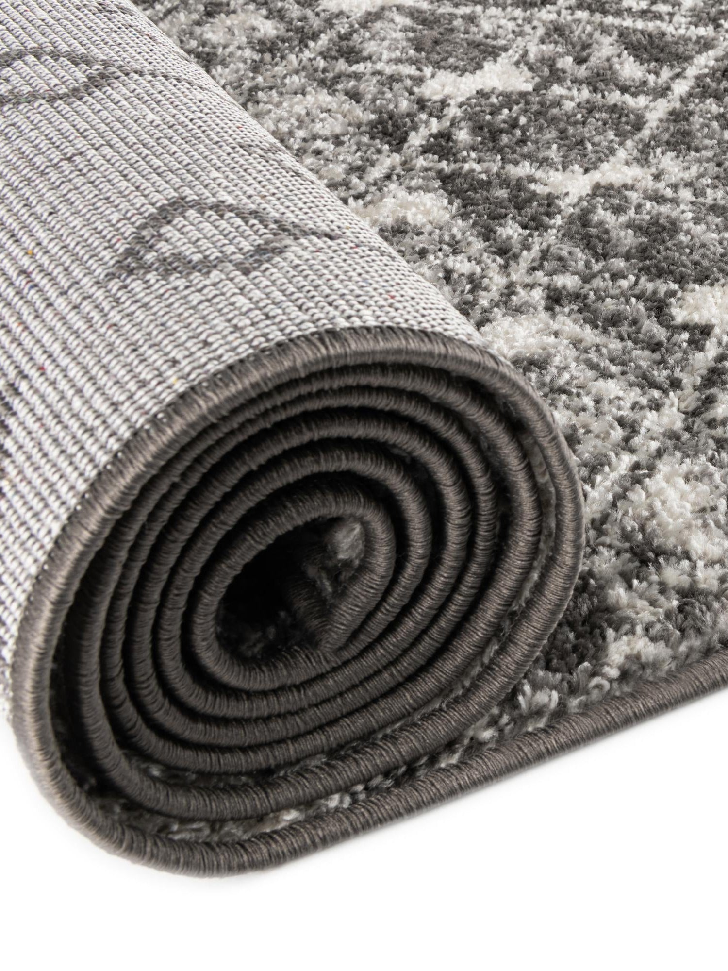 Ivory and Gray 6' 1 x 9' Tribal Trellis Rectangle Area Rug Geometric Southwestern Inspired Durable Carpet for Home Interior Design for Sale at Rug Engine