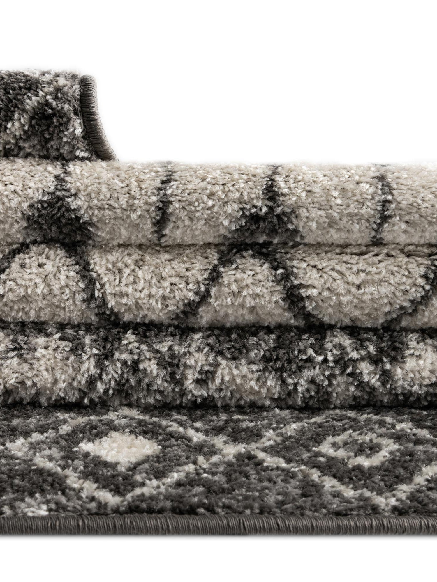 Ivory and Gray 9' x 12' Tribal Trellis Rectangle Area Rug Geometric Southwestern Inspired Durable Carpet for Home Interior Design for Sale at Rug Engine