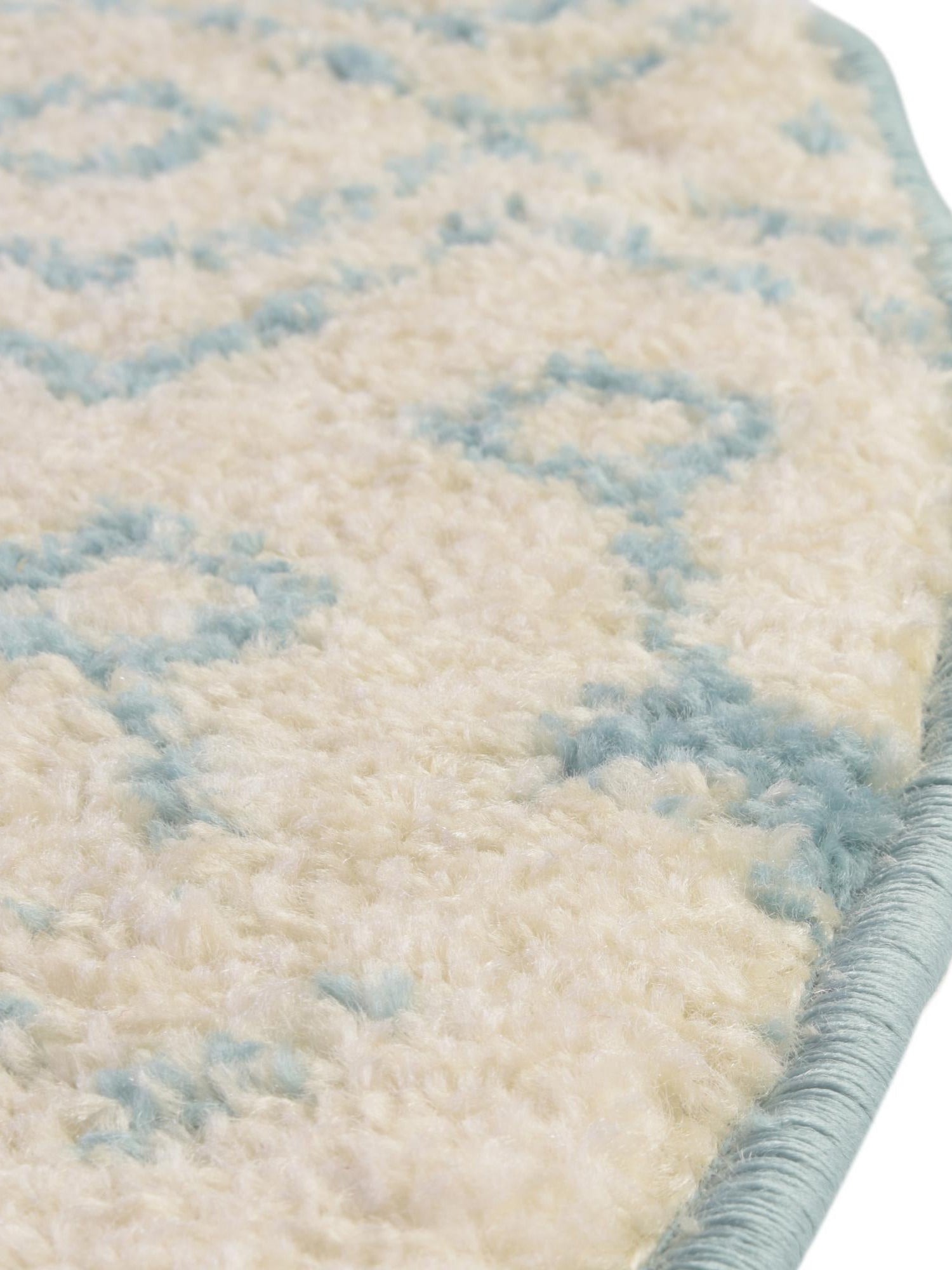 Ivory Blue 3' 1 x 3' 1 Tribal Trellis Round Area Rug Geometric Southwestern Inspired Durable Carpet for Home Interior Design for Sale at Rug Engine