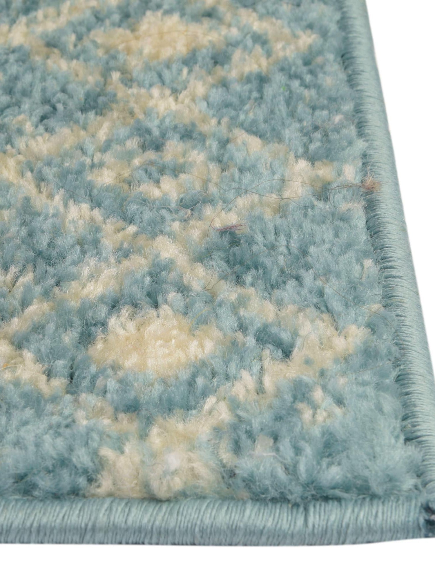 Ivory Blue 3' 1 x 3' 1 Tribal Trellis Square Area Rug Geometric Southwestern Inspired Durable Carpet for Home Interior Design for Sale at Rug Engine