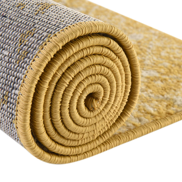 Ivory and Yellow 7' 10 x 7' 10 Tribal Trellis Square Area Rug Geometric Southwestern Inspired Durable Carpet for Home Interior Design for Sale at Rug Engine