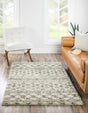 Ivory 5' 3 x 8' Moroccan Trellis Shag Rectangle Rug