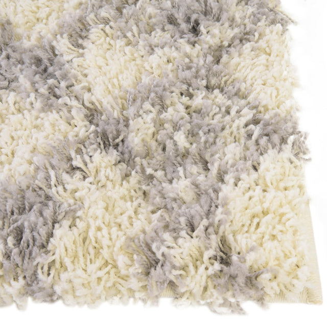 Ivory 5' 3 x 8' Moroccan Trellis Shag Rectangle Rug