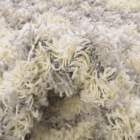 Ivory 10' x 13' 1 Moroccan Trellis Shag Rectangle Area Rug Thick Soft Touch Fluffy & Plush Shaggy Pile 100% Polypropylene Geometric Traditional Carpet for Sale at Rug Engine