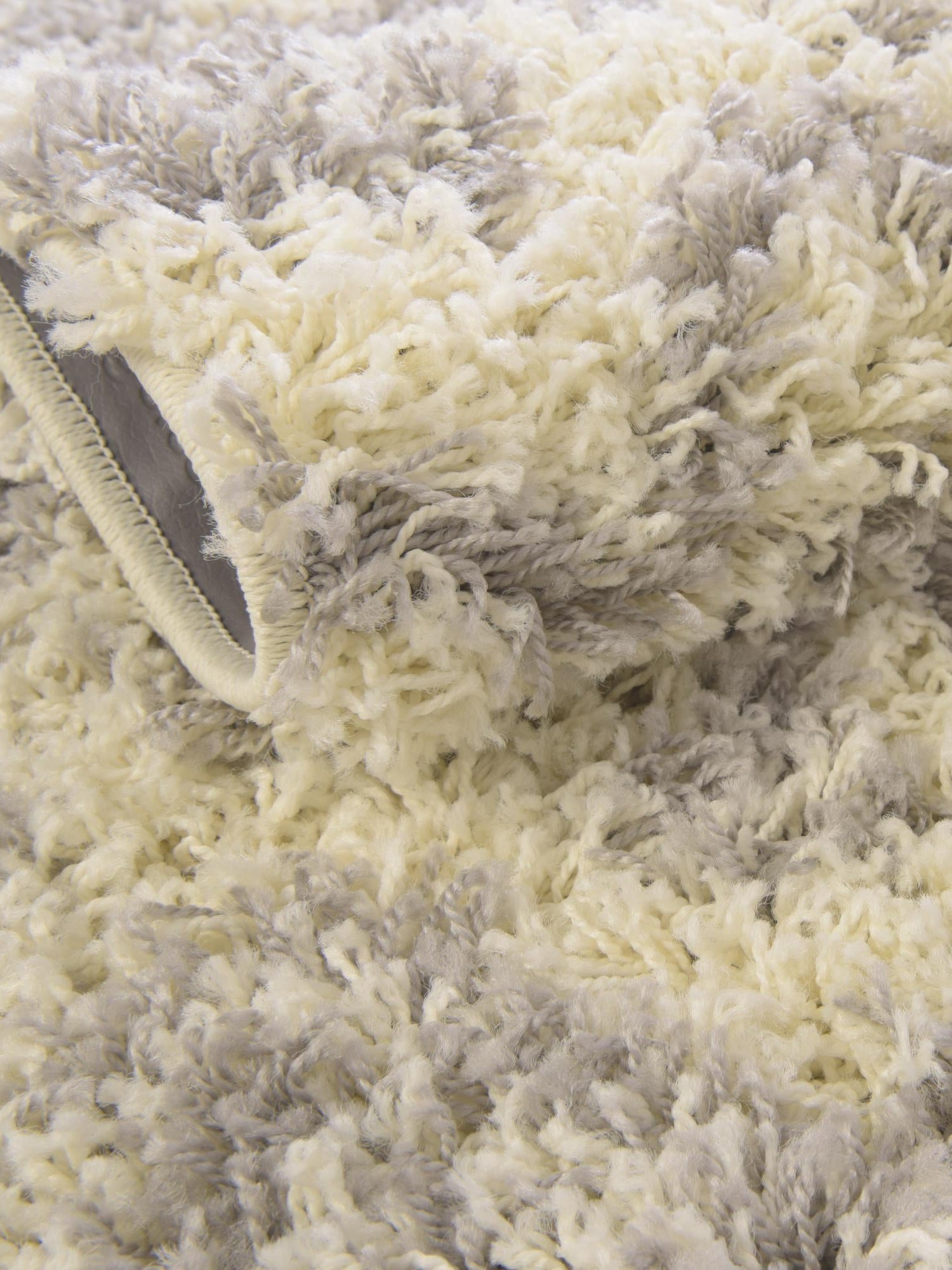 Ivory 5' 3 x 5' 3 Moroccan Trellis Shag Square Area Rug Thick Soft Touch Fluffy & Plush Shaggy Pile 100% Polypropylene Geometric Traditional Carpet for Sale at Rug Engine