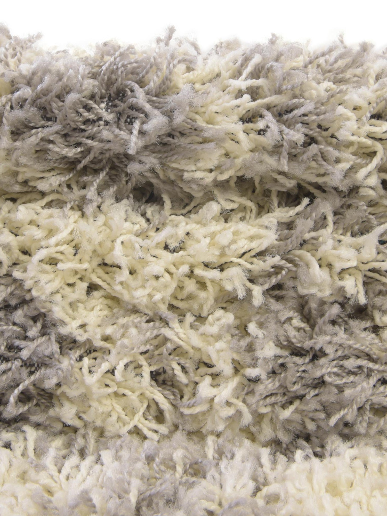 Ivory 2' x 5' 1 Moroccan Trellis Shag Runner Area Rug Thick Soft Touch Fluffy & Plush Shaggy Pile 100% Polypropylene Geometric Traditional Carpet for Sale at Rug Engine