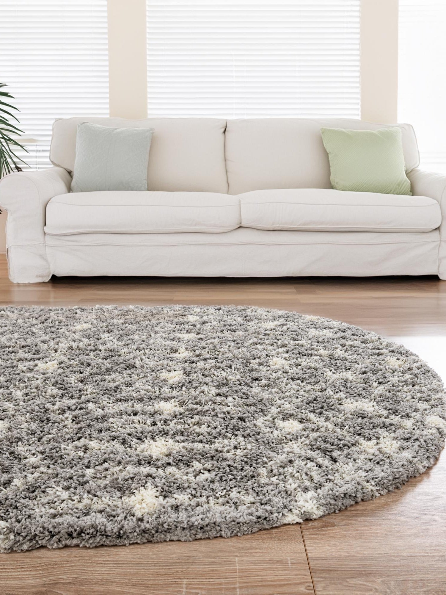 Gray 4' 1 x 6' 1 Moroccan Trellis Shag Oval Area Rug Thick Soft Touch Fluffy & Plush Shaggy Pile 100% Polypropylene Geometric Traditional Carpet for Sale at Rug Engine
