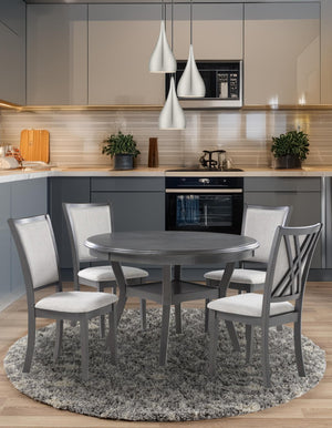 Gray 3' 1 x 3' 1 Moroccan Trellis Shag Round Area Rug Thick Soft Touch Fluffy & Plush Shaggy Pile