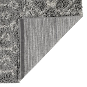 Gray 3' 3 x 3' 3 Moroccan Trellis Shag Square Rug