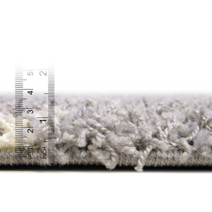 Gray 3' x 10' Moroccan Trellis Shag Runner Rug