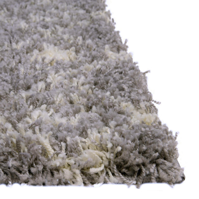 Gray 3' x 10' Moroccan Trellis Shag Runner Rug