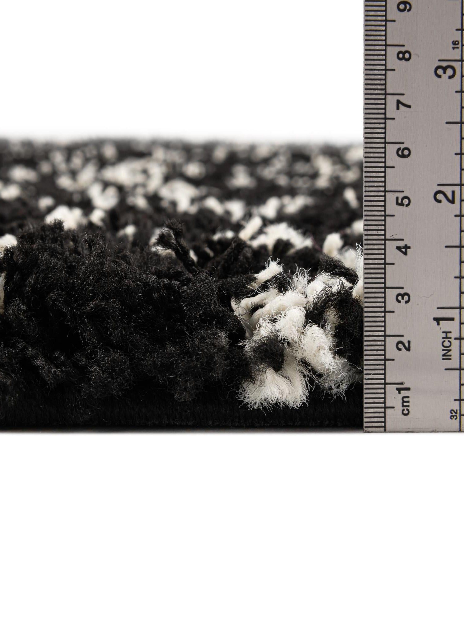 Black and White 3' 1 x 3' 1 Moroccan Trellis Shag Square Area Rug Thick Soft Touch Fluffy & Plush Shaggy Pile 100% Polypropylene Geometric Traditional Carpet for Sale at Rug Engine