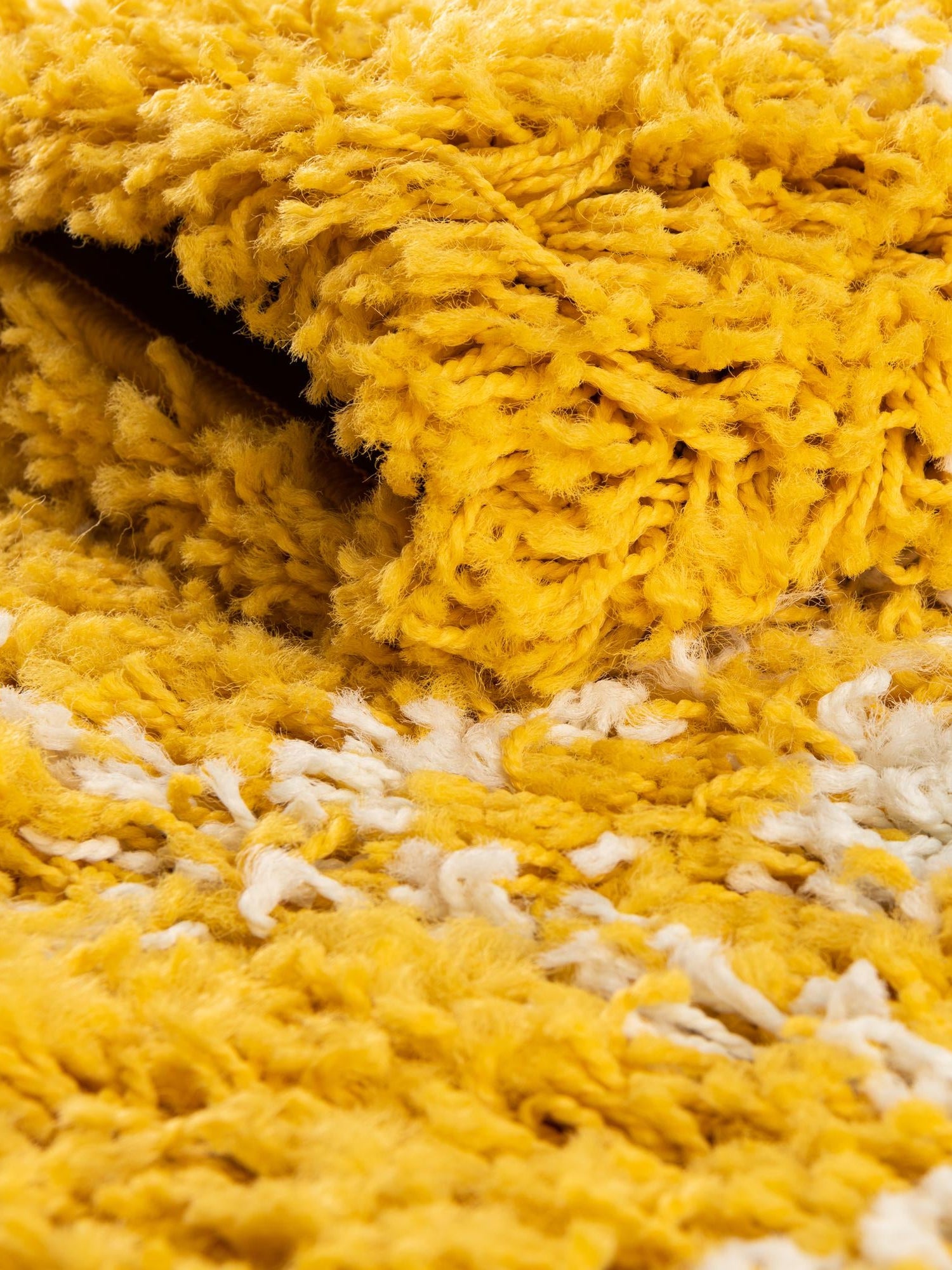 Yellow 5' 3 x 8' Moroccan Trellis Shag Rectangle Area Rug Thick Soft Touch Fluffy & Plush Shaggy Pile 100% Polypropylene Geometric Traditional Carpet for Sale at Rug Engine