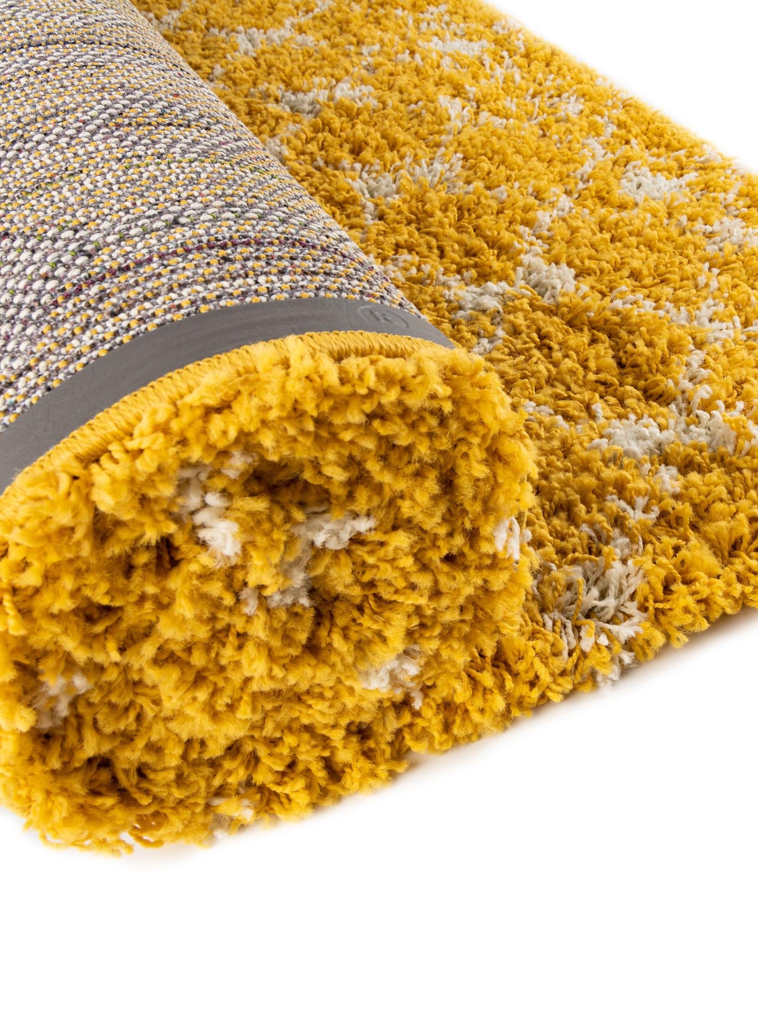 Yellow 9' x 12' Moroccan Trellis Shag Rectangle Area Rug Thick Soft Touch Fluffy & Plush Shaggy Pile 100% Polypropylene Geometric Traditional Carpet for Sale at Rug Engine