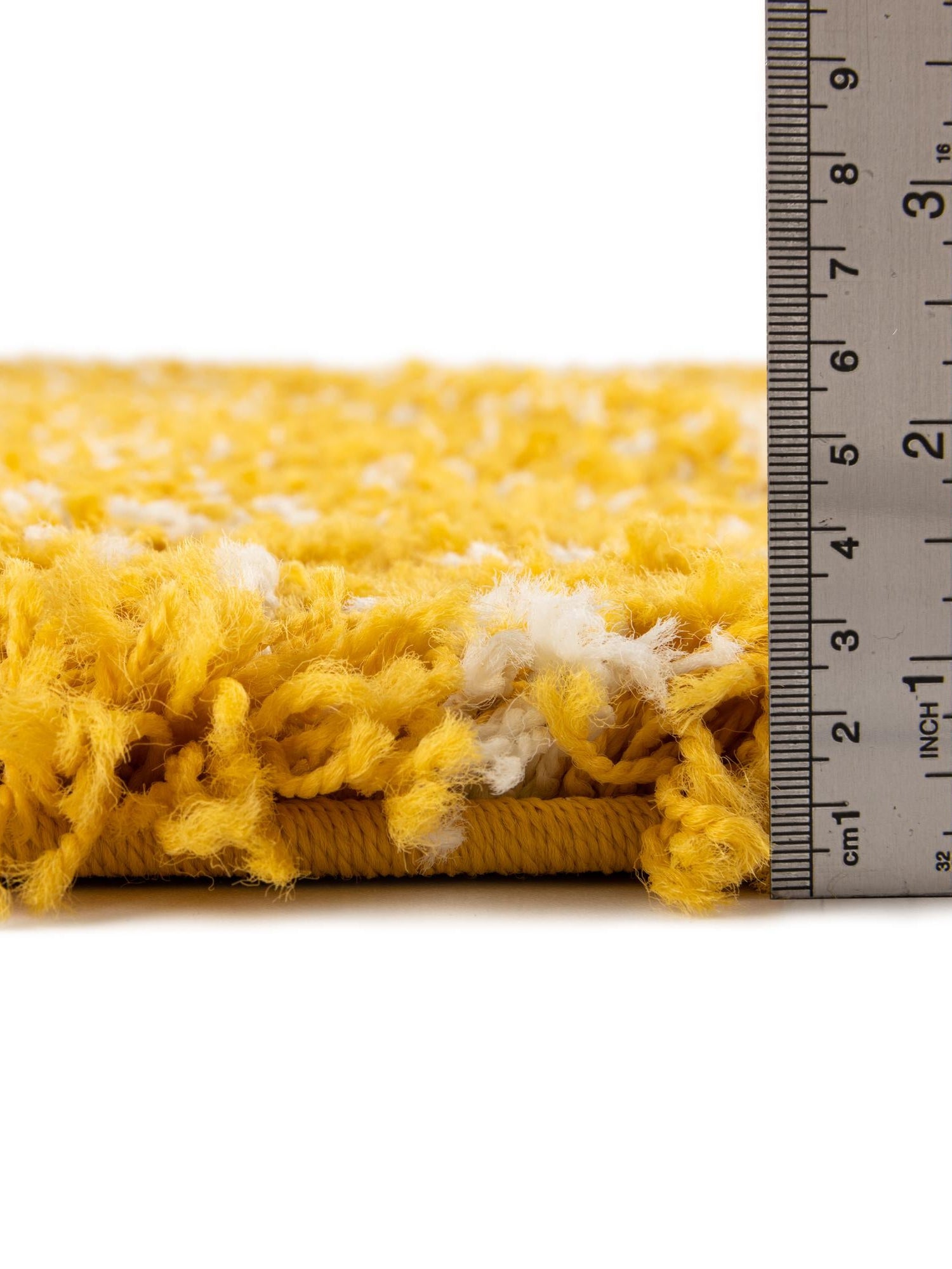 Yellow 5' 3 x 5' 3 Moroccan Trellis Shag Square Area Rug Thick Soft Touch Fluffy & Plush Shaggy Pile 100% Polypropylene Geometric Traditional Carpet for Sale at Rug Engine