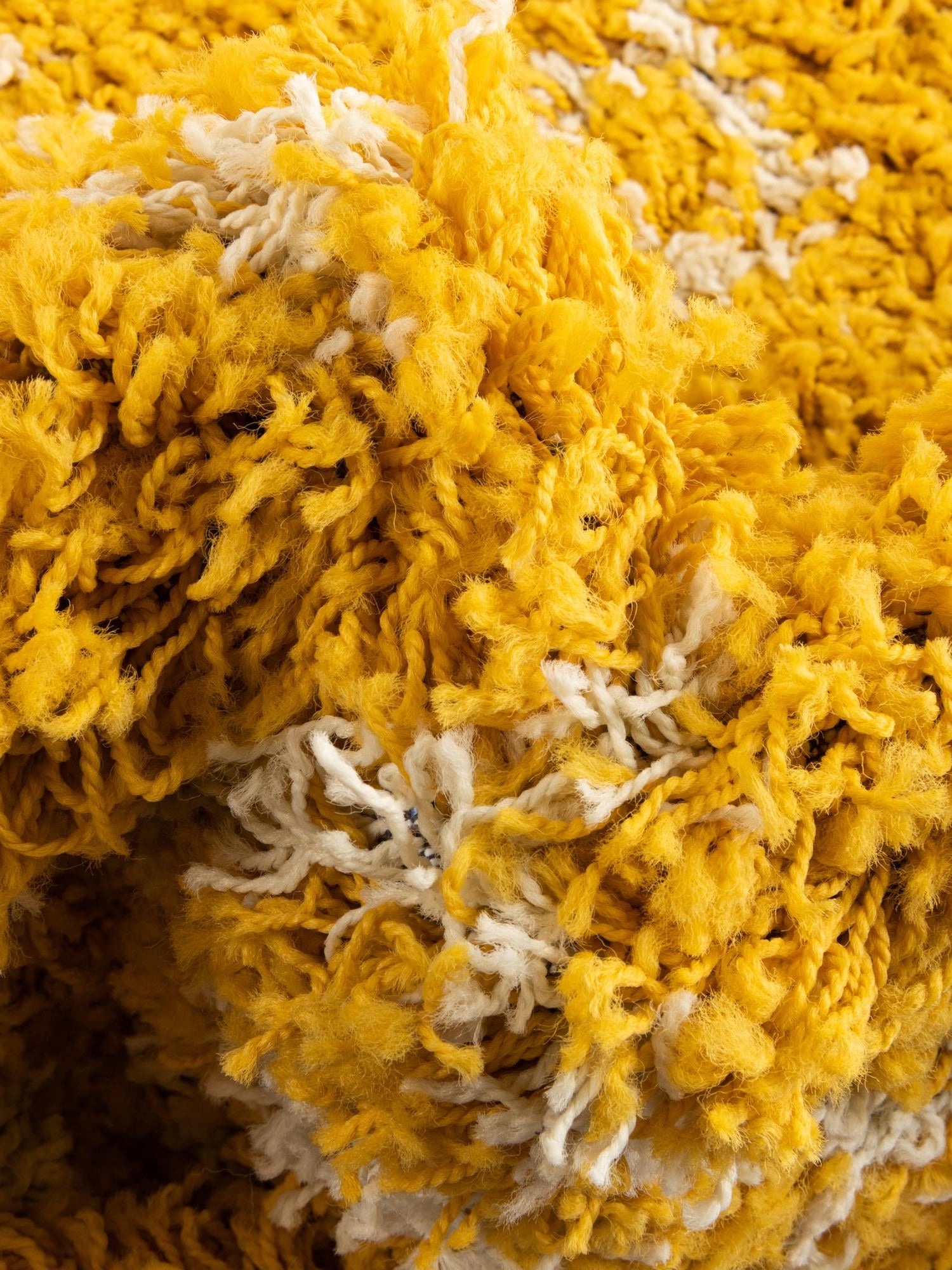 Yellow 3' 1 x 3' 1 Moroccan Trellis Shag Square Area Rug Thick Soft Touch Fluffy & Plush Shaggy Pile 100% Polypropylene Geometric Traditional Carpet for Sale at Rug Engine