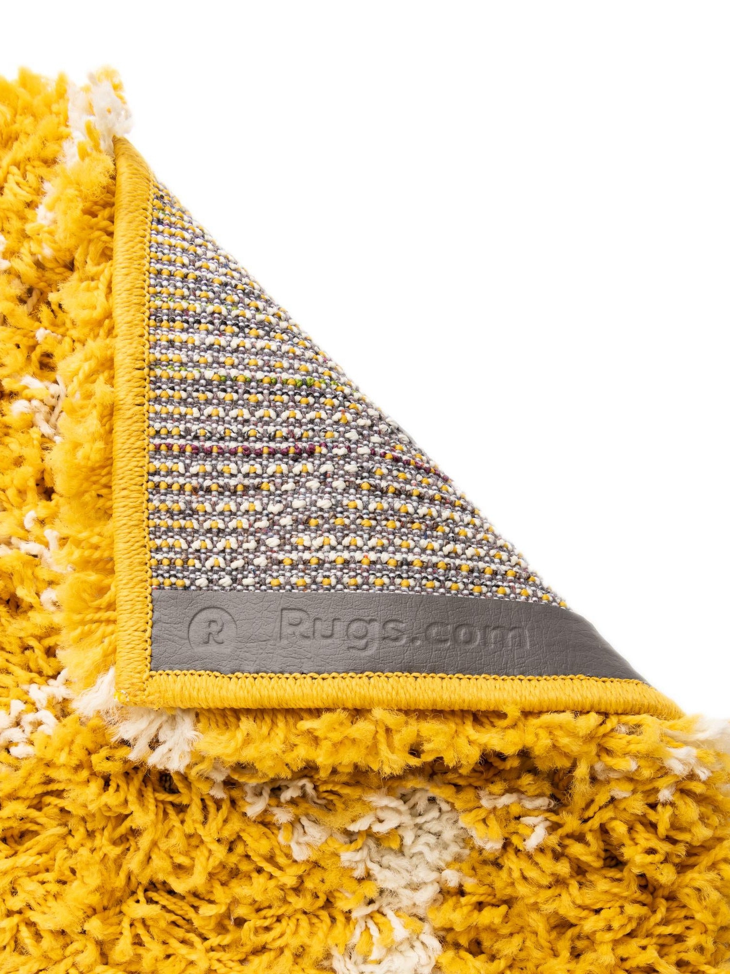 Yellow 2' x 8' Moroccan Trellis Shag Runner Area Rug Thick Soft Touch Fluffy & Plush Shaggy Pile 100% Polypropylene Geometric Traditional Carpet for Sale at Rug Engine