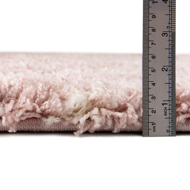Light Pink 6' x 9' Moroccan Trellis Shag Rectangle Rug