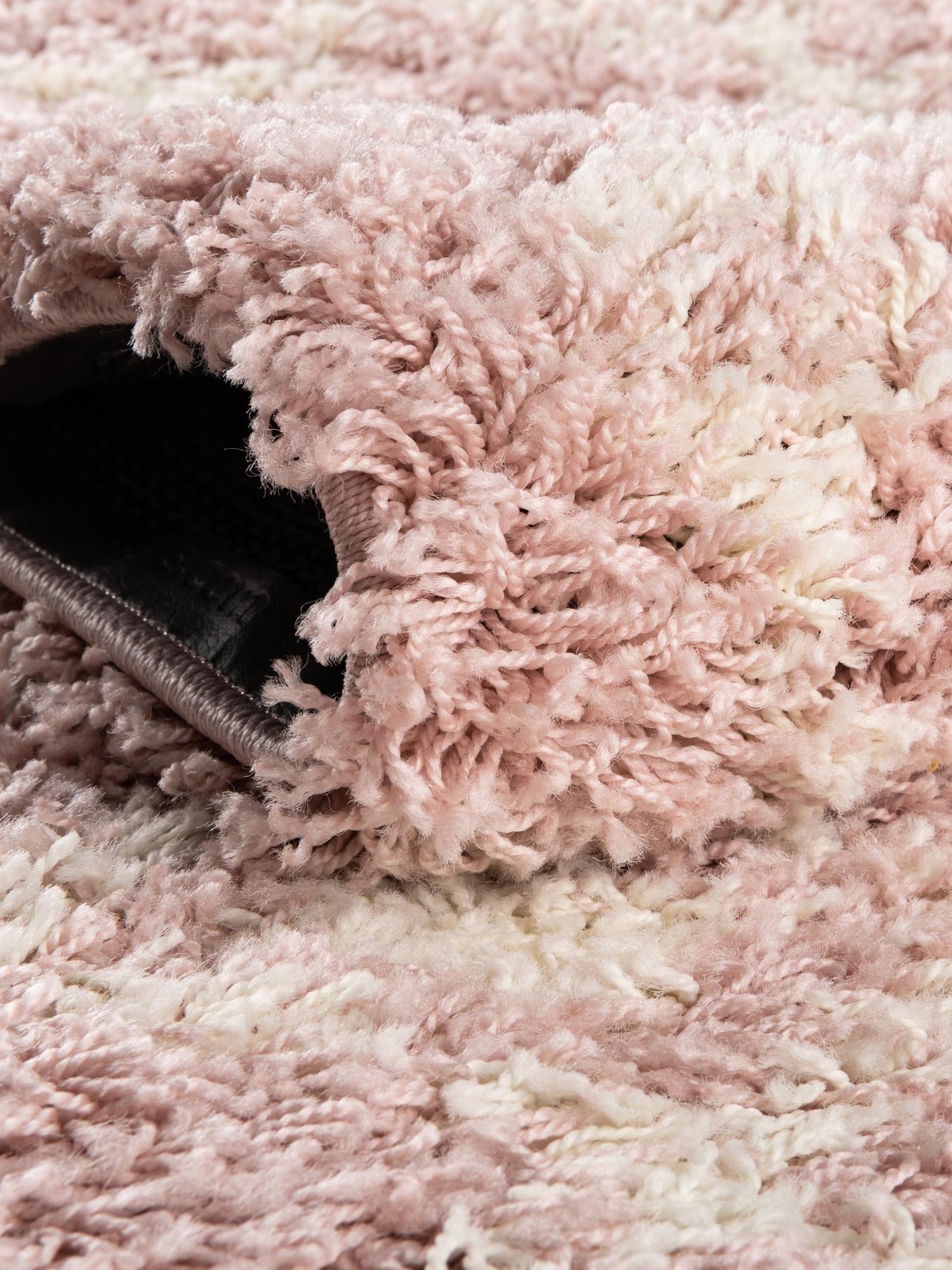 Light Pink 6' 1 x 9' Moroccan Trellis Shag Rectangle Area Rug Thick Soft Touch Fluffy & Plush Shaggy Pile 100% Polypropylene Geometric Traditional Carpet for Sale at Rug Engine