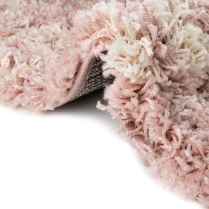 Light Pink 8' x 10' Moroccan Trellis Shag Rectangle Rug