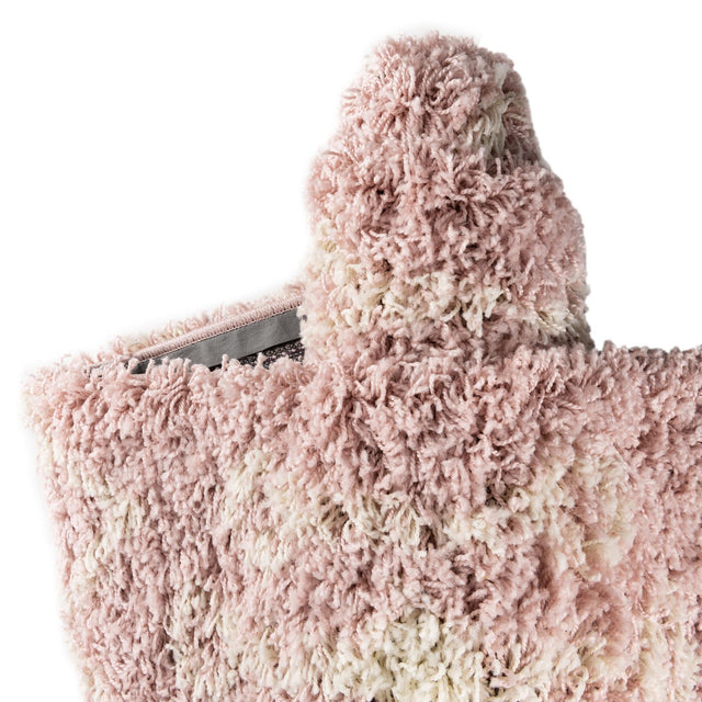 Light Pink 5' 3 x 8' Moroccan Trellis Shag Rectangle Area Rug Thick Soft Touch Fluffy & Plush Shaggy Pile