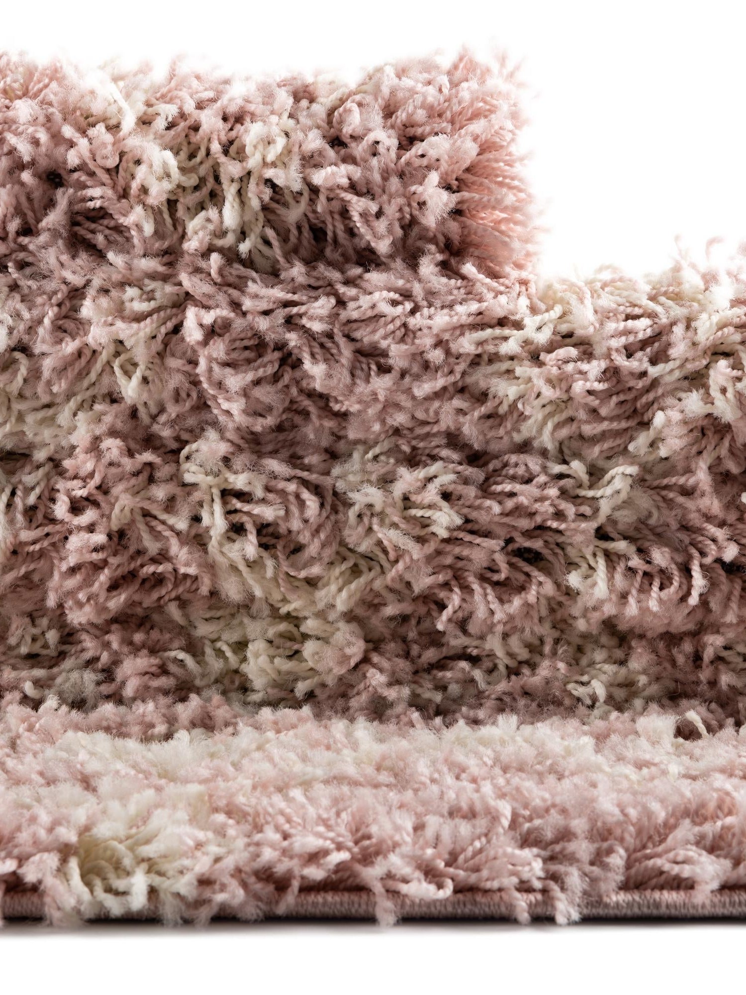 Light Pink 4' 1 x 6' 1 Moroccan Trellis Shag Rectangle Area Rug Thick Soft Touch Fluffy & Plush Shaggy Pile 100% Polypropylene Geometric Traditional Carpet for Sale at Rug Engine