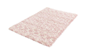 Light Pink 4' 1 x 6' 1 Moroccan Trellis Shag Rectangle Area Rug Thick Soft Touch Fluffy & Plush Shaggy Pile