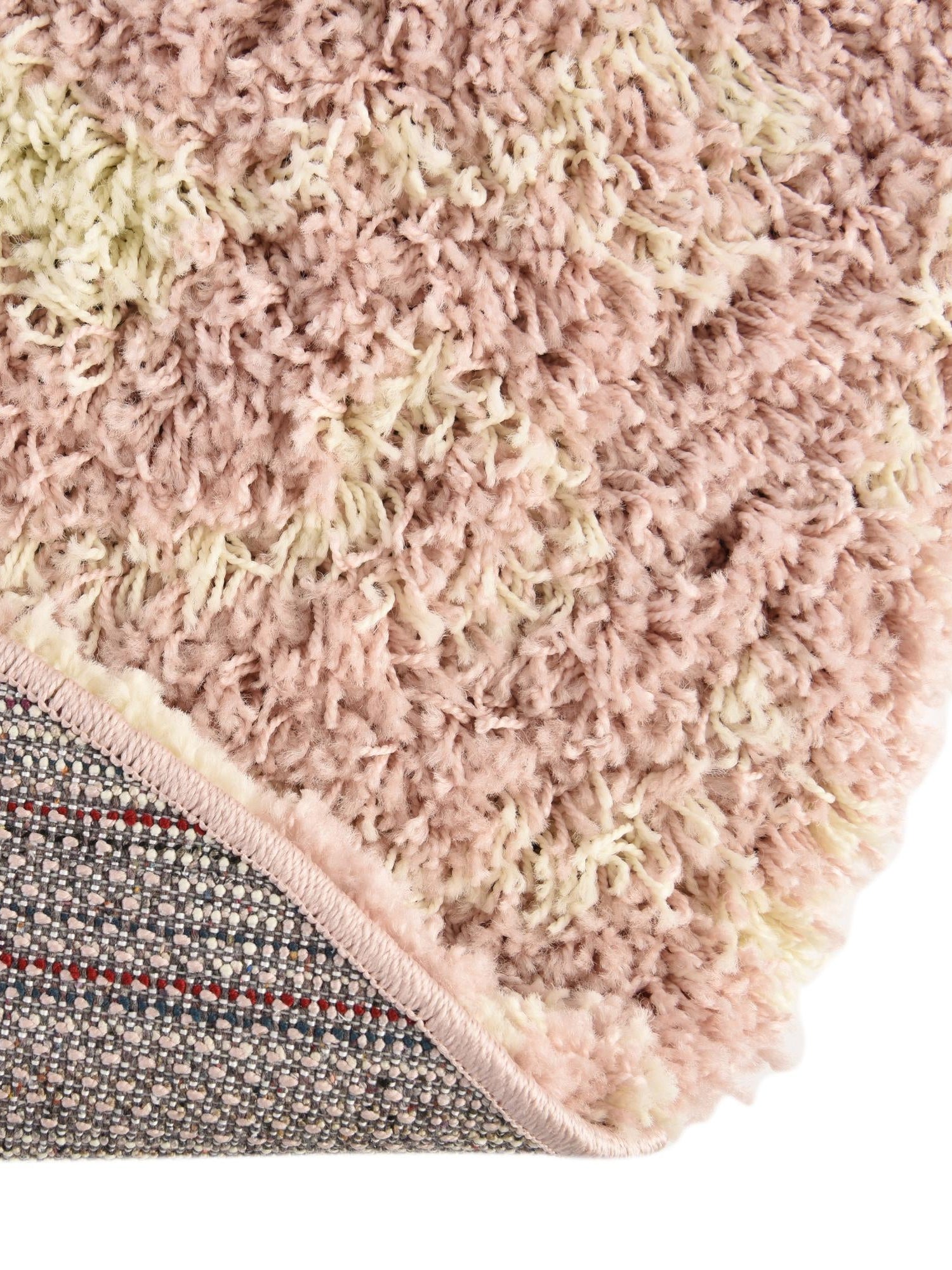 Light Pink 7' 10 x 10' Moroccan Trellis Shag Oval Area Rug Thick Soft Touch Fluffy & Plush Shaggy Pile 100% Polypropylene Geometric Traditional Carpet for Sale at Rug Engine