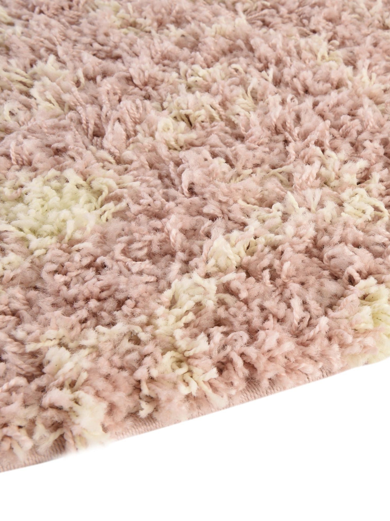 Light Pink 5' 3 x 5' 3 Moroccan Trellis Shag Round Area Rug Thick Soft Touch Fluffy & Plush Shaggy Pile 100% Polypropylene Geometric Traditional Carpet for Sale at Rug Engine
