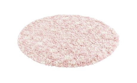 Light Pink 3' 1 x 3' 1 Moroccan Trellis Shag Round Area Rug Thick Soft Touch Fluffy & Plush Shaggy Pile 100% Polypropylene Geometric Traditional Carpet for Sale at Rug Engine