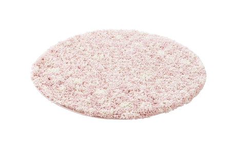 Light Pink 3' 1 x 3' 1 Moroccan Trellis Shag Round Area Rug Thick Soft Touch Fluffy & Plush Shaggy Pile 100% Polypropylene Geometric Traditional Carpet for Sale at Rug Engine
