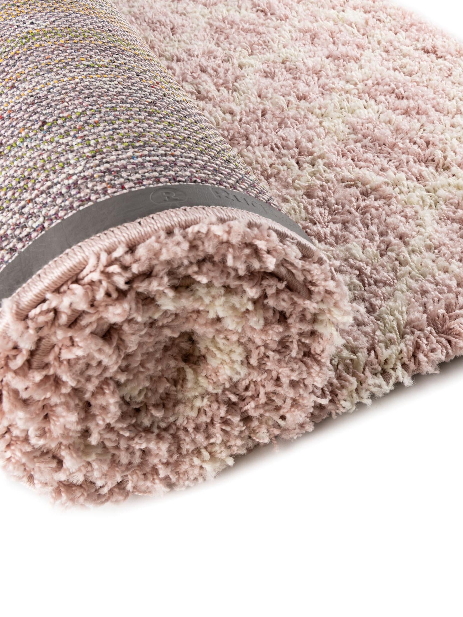 Light Pink 7' 10 x 7' 10 Moroccan Trellis Shag Square Area Rug Thick Soft Touch Fluffy & Plush Shaggy Pile 100% Polypropylene Geometric Traditional Carpet for Sale at Rug Engine