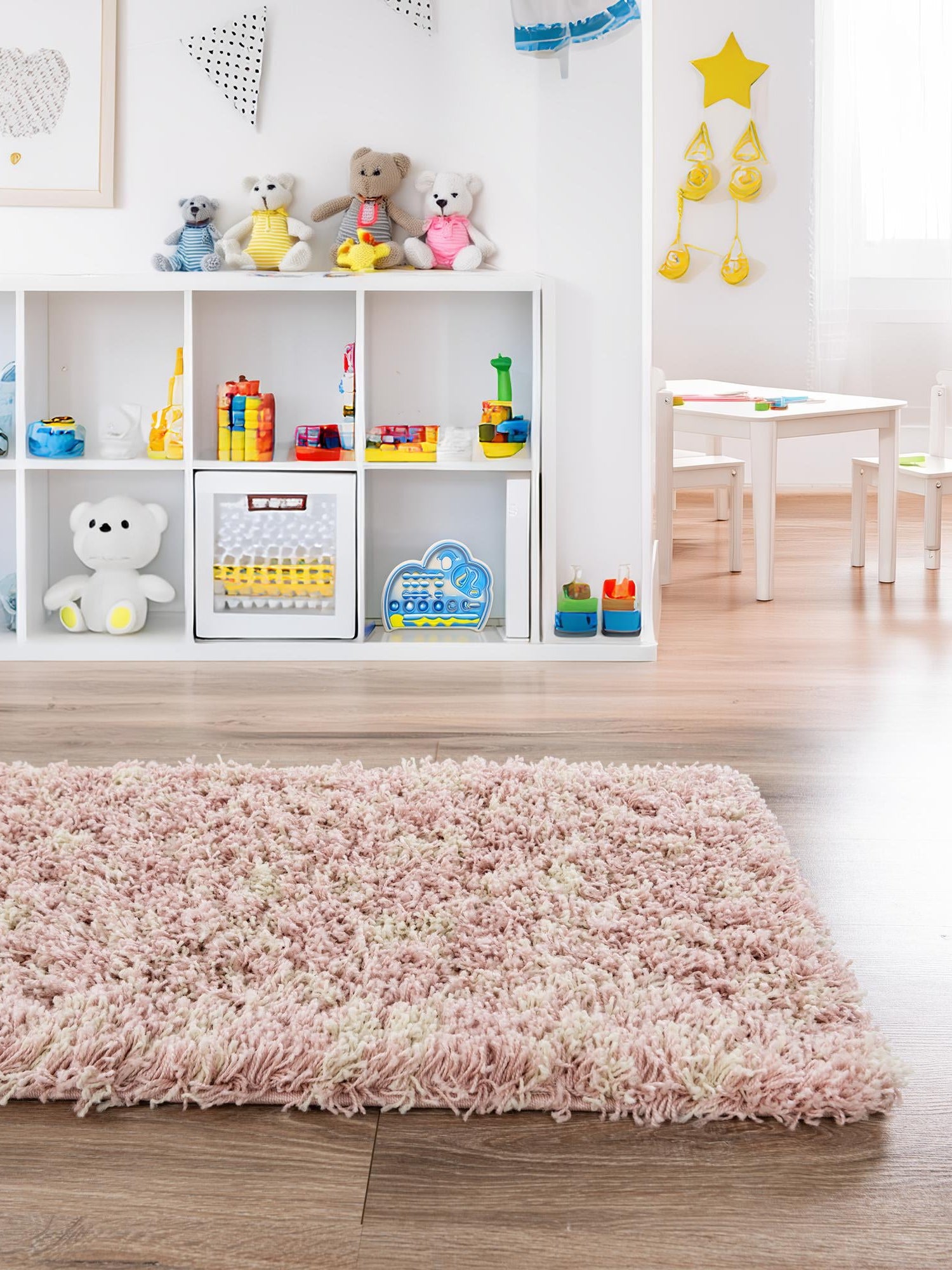 Light Pink 2' x 5' 1 Moroccan Trellis Shag Runner Area Rug Thick Soft Touch Fluffy & Plush Shaggy Pile 100% Polypropylene Geometric Traditional Carpet for Sale at Rug Engine