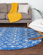 Periwinkle Blue 7' 10 x 10' Moroccan Trellis Shag Oval Area Rug Thick Soft Touch Fluffy & Plush Shaggy Pile