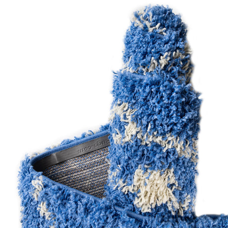 Periwinkle Blue 5' 3 x 8' Moroccan Trellis Shag Oval Area Rug Thick Soft Touch Fluffy & Plush Shaggy Pile