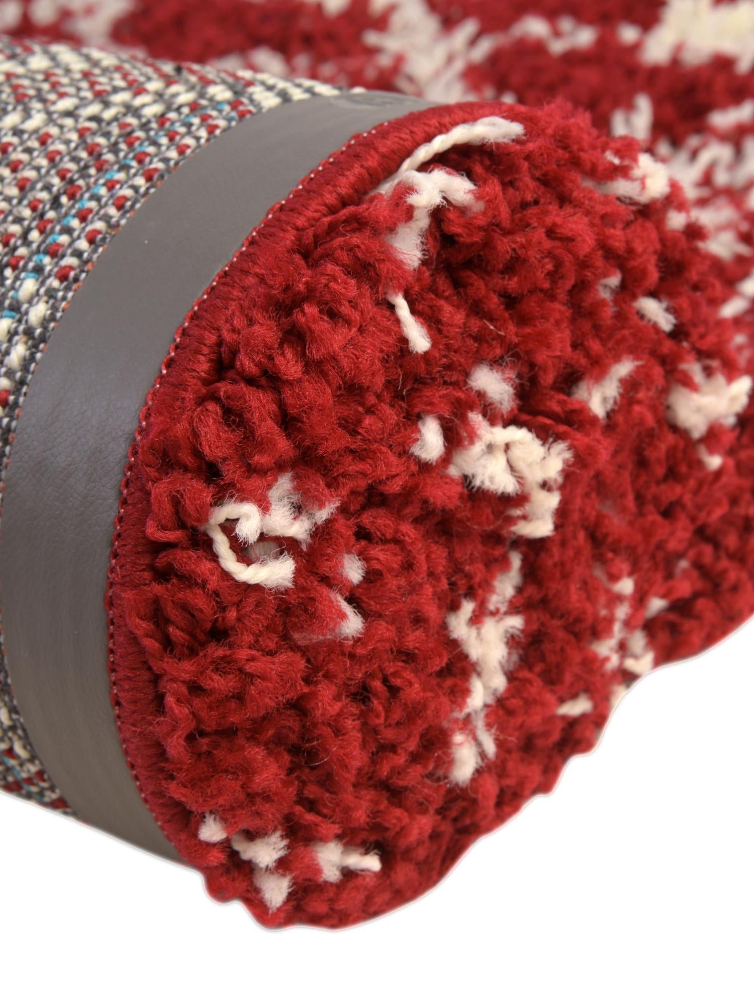 Burgundy Red 7' 10 x 10' Moroccan Trellis Shag Rectangle Area Rug Thick Soft Touch Fluffy & Plush Shaggy Pile 100% Polypropylene Geometric Traditional Carpet for Sale at Rug Engine