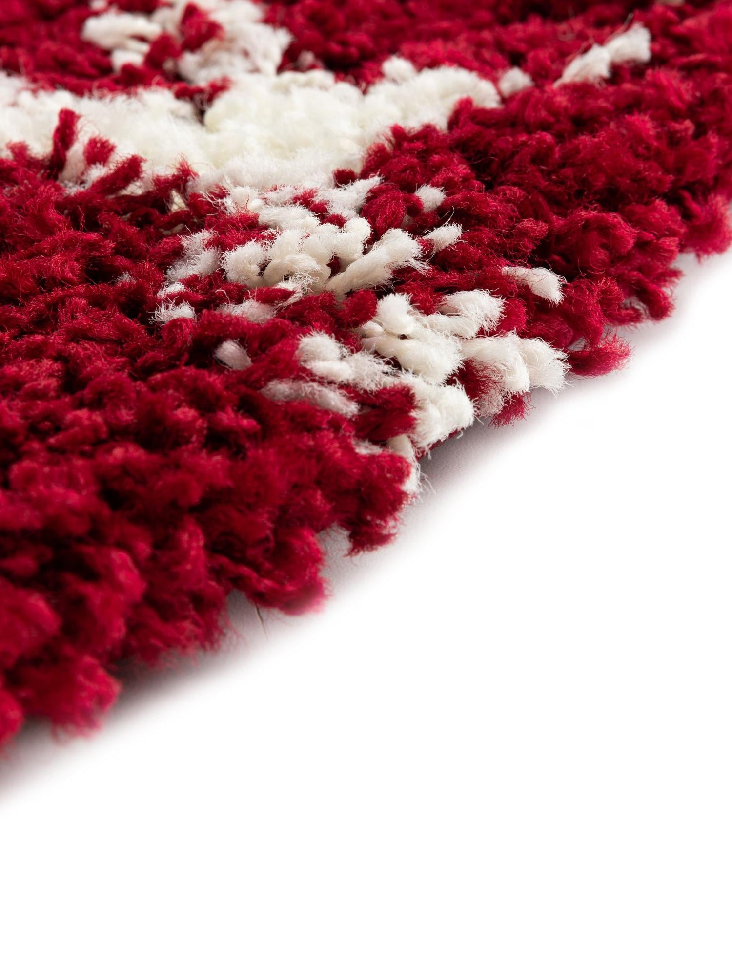 Burgundy Red 4' 1 x 6' 1 Moroccan Trellis Shag Oval Area Rug Thick Soft Touch Fluffy & Plush Shaggy Pile 100% Polypropylene Geometric Traditional Carpet for Sale at Rug Engine