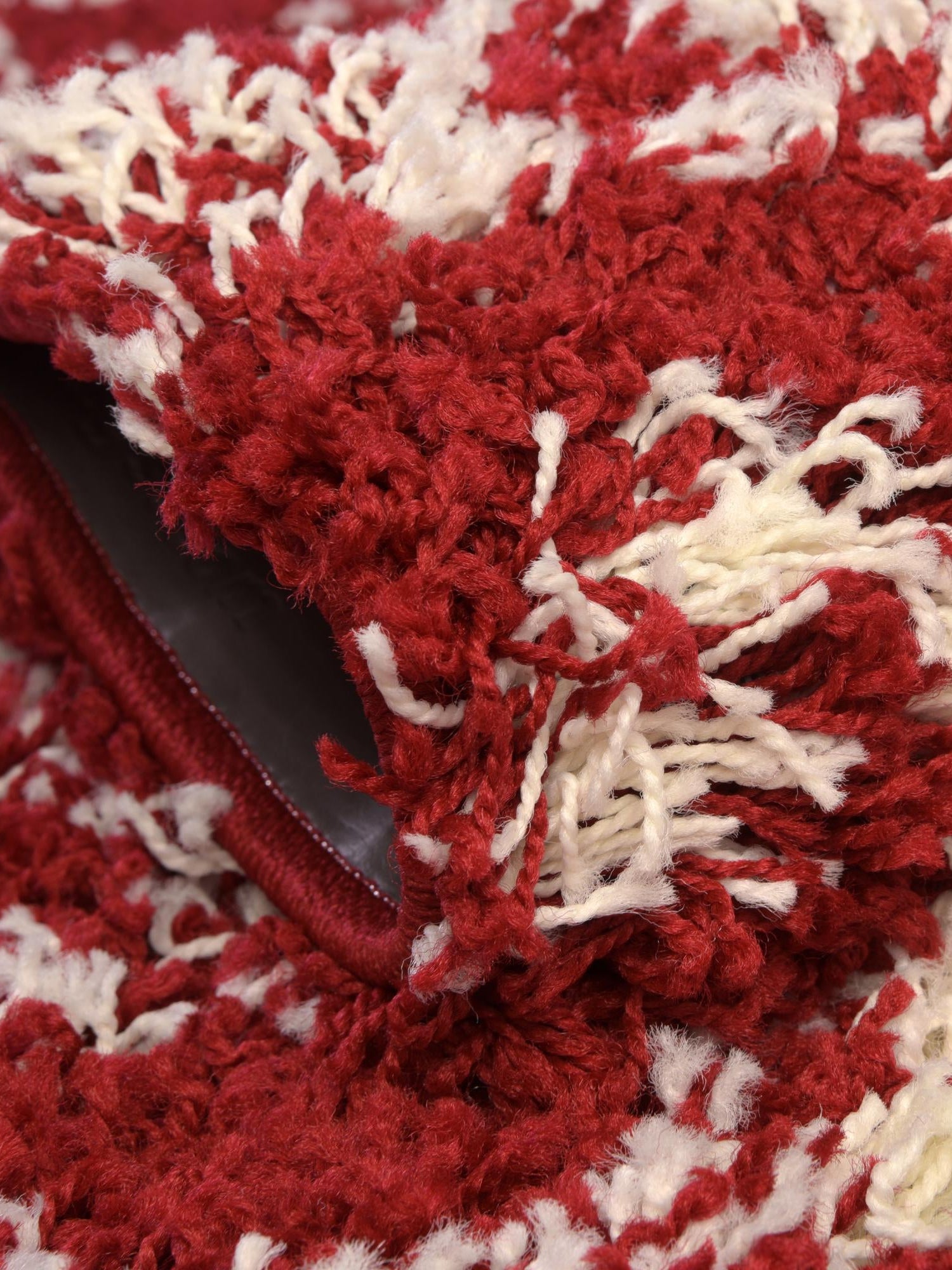Burgundy Red 3' 1 x 3' 1 Moroccan Trellis Shag Square Area Rug Thick Soft Touch Fluffy & Plush Shaggy Pile 100% Polypropylene Geometric Traditional Carpet for Sale at Rug Engine