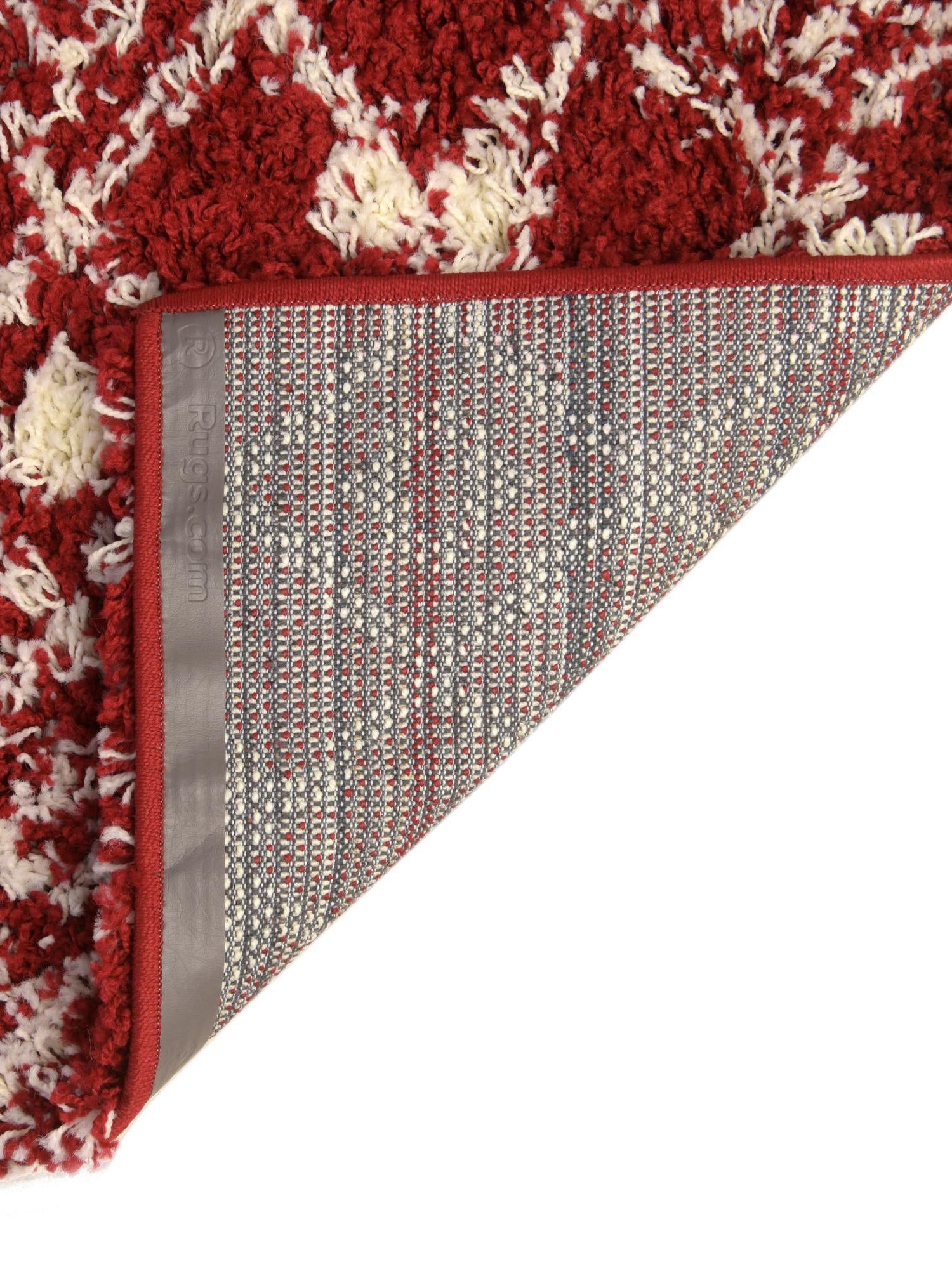 Burgundy Red 2' 7 x 12' Moroccan Trellis Shag Runner Area Rug Thick Soft Touch Fluffy & Plush Shaggy Pile 100% Polypropylene Geometric Traditional Carpet for Sale at Rug Engine