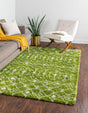 Green 4' x 6' Moroccan Trellis Shag Rectangle Rug